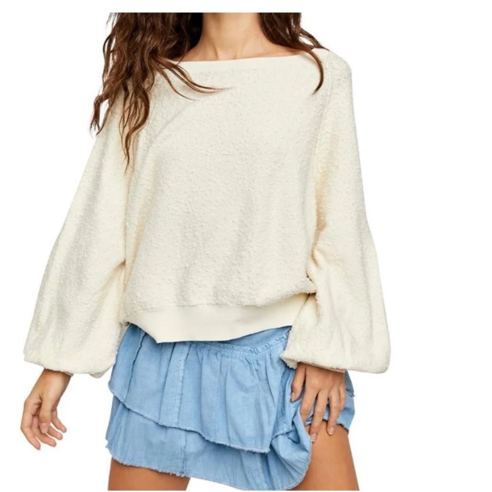 Free people found my friends cream sweater medium